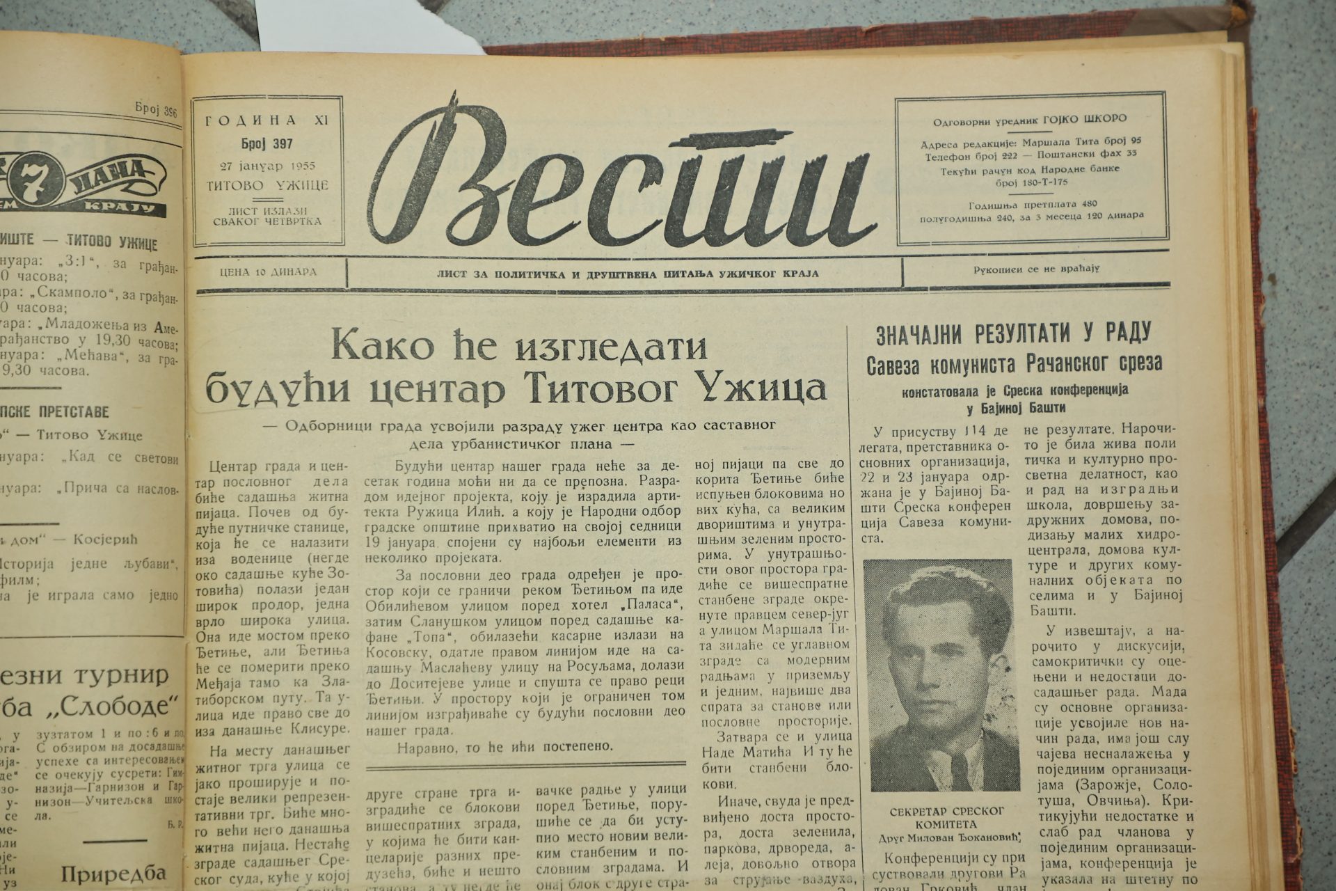 Vesti 27. 01. 1955. isečak