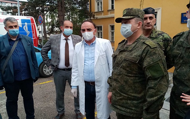 Ruska jedinica dezinfikuje užičke zdravstvene ustanove