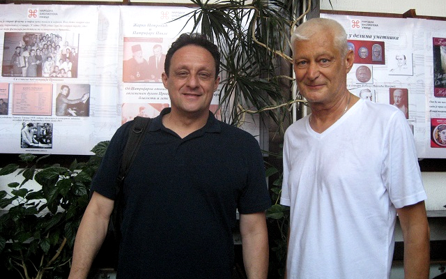Žarko Golubović (desno) sa Vladimirom Maričićem, umetničkim direktorom prvog BAZZUM džez festivala u Užicu