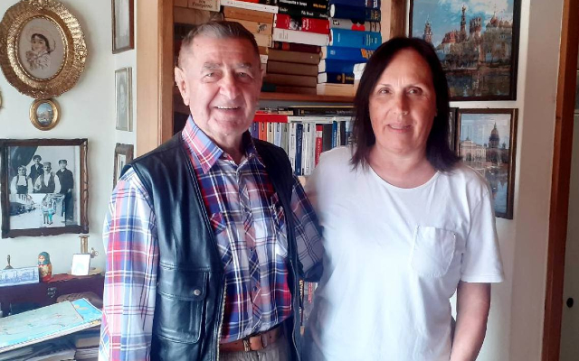 Dušan Petrović i rada Sarić, direktorka biblioteke