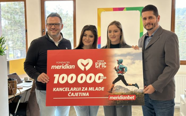 Donacija Meridian fondacije Kancelariji za mlade opštine Čajetina za humanitarne aktivnosti